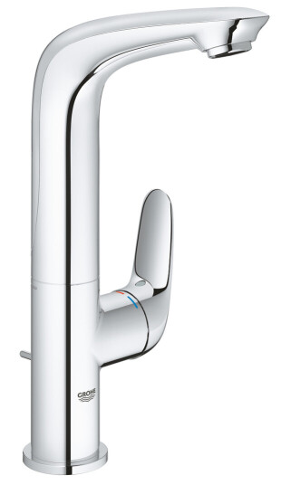 Grohe Wave 1-Greps Servantbatteri Med bunnventil, Høy tut, Krom Grohe Wave 1-Greps Servantbatteri Med bunnventil, Høy tut, Krom