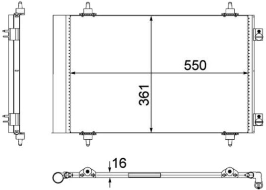MAHLE AC 487 000P Kondensator, klimaanlegg