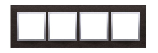 Kontakt-Simon Simon54 Nature Firedobbel Ramme Metall Inox Yin Drn4/78