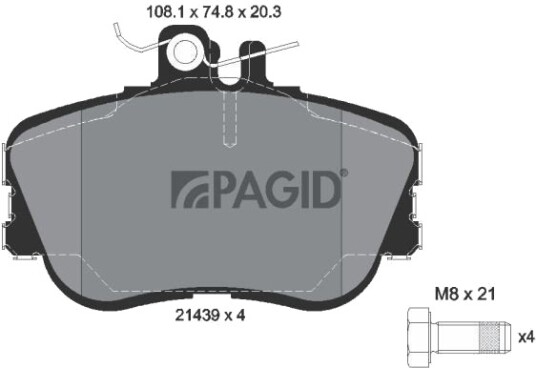 PAGID T5067N Bremseklosser PAGID T5067N Bremseklosser