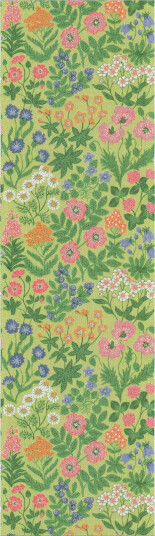 Ekelund Linneväveri Vildblomster løper 35x120 cm Grønn