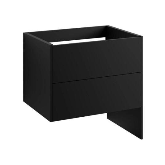 Vikingbad Fay Servantskap med Lang Sideplate Svart Matt / 80cm Vikingbad Fay Servantskap med Lang Sideplate Svart Matt / 80cm