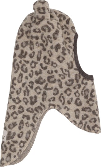 Huttelihut Ullfleecebalaklava Merino med Øre Camel Melange 53