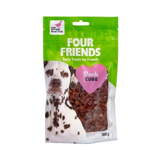 Four Friends Dog Duck Cube Godbiter Til Hund 100 G