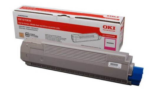 OKI C 810/830 M lasertoner - 44059106 Original - Magenta 8000 sider OKI C 810/830 M lasertoner - 44059106 Original - Magenta 8000 sider