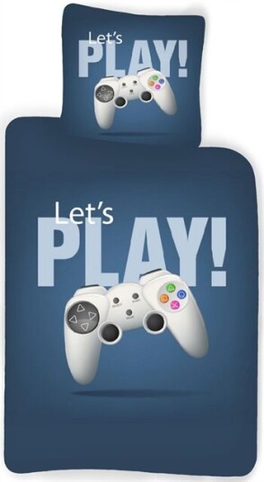 Licens Gamer Sengetøy Let's play 140x200 cm 100% bomull