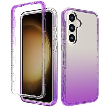 Samsung Galaxy S24 Gradient Series Hybrid-deksel Lilla / Gjennomsiktig