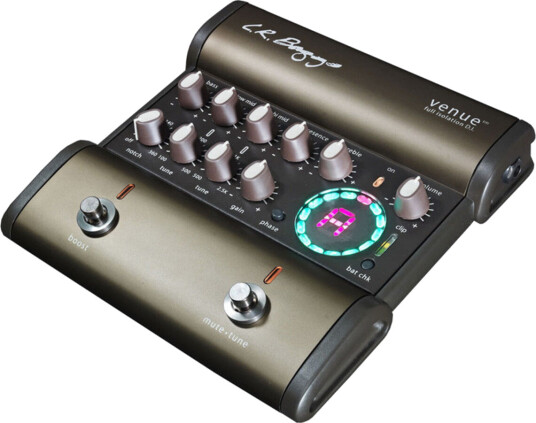 L.R. Baggs Arena DI Pre-Amp Tuner og EQ DI Gulv-enhet L.R. Baggs Arena DI Pre-Amp Tuner og EQ DI Gulv-enhet