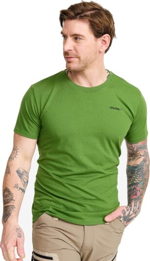 Revolutionrace Easy T shirt Slim Fit Herre Cactus Green 4XL Herre Overdeler T skjorter