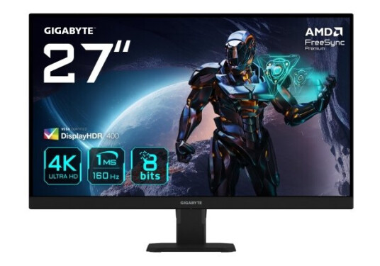 Gigabyte GS27U 27" 4K Gaming Skjerm 160Hz SS IPS Sort