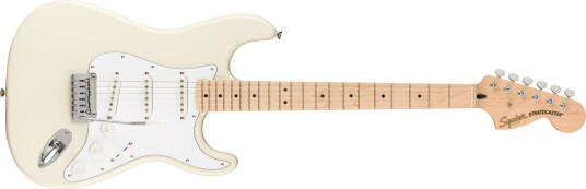 Squier Affinity Series Stratocaster Olympic Hvit, Hvit Pickguard, Mn Squier Affinity Series Stratocaster Olympic Hvit, Hvit Pickguard, Mn