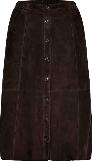 Rosemunde Rwnellie Suede Midi Skirt - Brown - 42