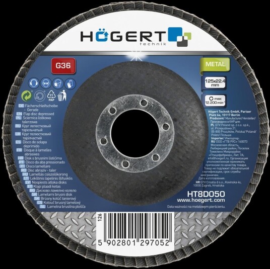Hogert Technik HT8D053 Slipeskive, vinkelsliper