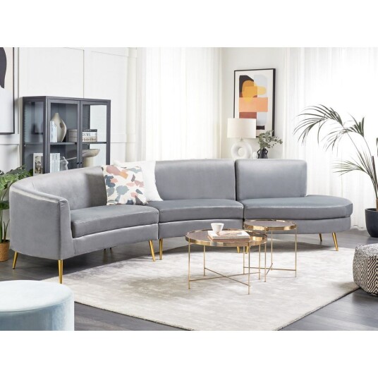 U formet sofa Moss Grå Gull