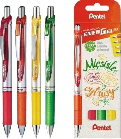 Pentel Kulepenn Bl77, Sitrusfarger, 4 Stk Pentel Kulepenn Bl77, Sitrusfarger, 4 Stk