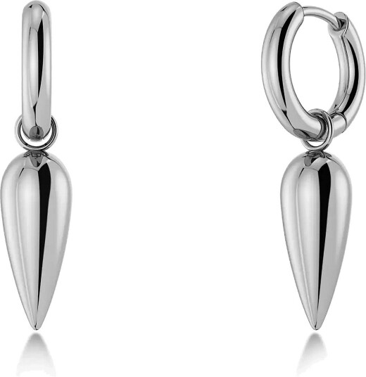 Edblad Peak Spike Hoops Silver One Size Silver ONE SIZE