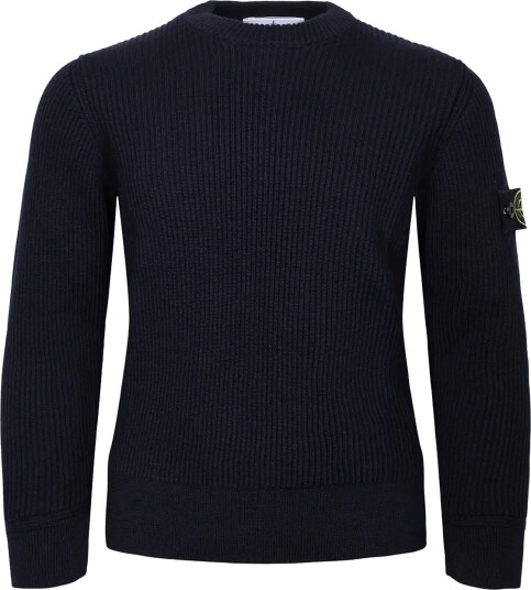 Stone Island Kids Junior Logo Patch Sweater Navy 140