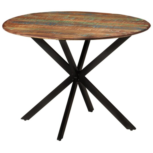 vidaXL Spisebord Ø110x78 cm gjenvunnet heltre og stål vidaXL Spisebord Ø110x78 cm gjenvunnet heltre og stål