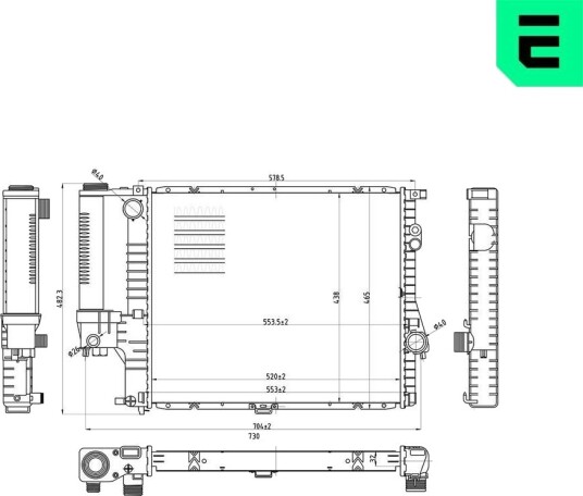 ERA 673434 Radiator motorkjøling