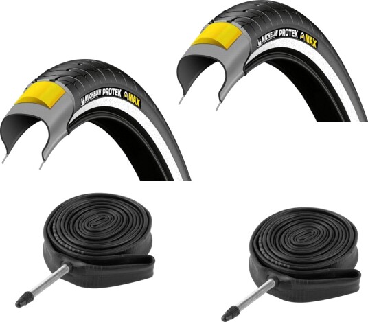 2 Dekk + 2 Slanger Michelin Protek Max 700 x 35C 2 Dekk + 2 Slanger Michelin Protek Max 700 x 35C