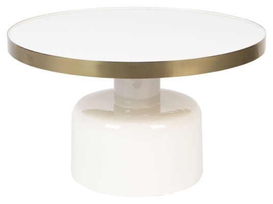 Zuiver Glam Sofabord, Ø60, Hvit Unoliving