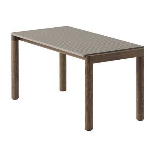 Muuto Couple 1 Wavy salongbord 40 x 84 x 40 cm Taupe-dark oiled oak