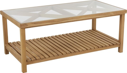 Brafab Varm Loungebord m. glass, 135x70, Teak