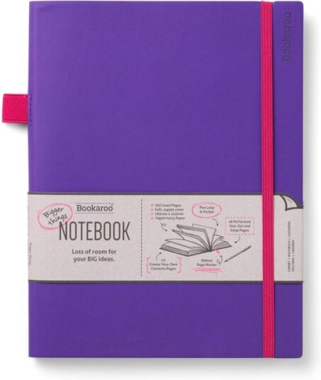 Bookaroo Bigger Things Notebook Journal - Purple Bookaroo Bigger Things Notebook Journal - Purple