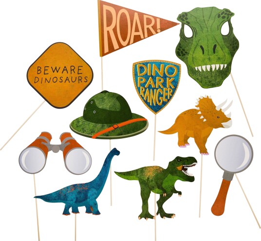 Club Green Hootyballoon Fotoprops Dinosaurier 10-pakning HBPD109