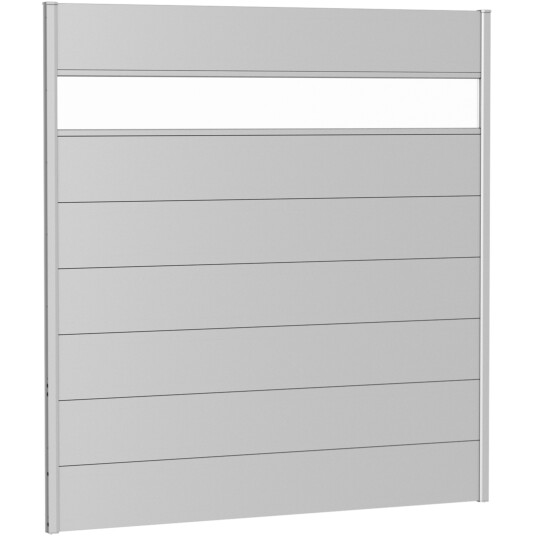 BIOHORT VEGGPANEL FOR LEVEGG AKRYLGLASS 180X180 SØLV METALLIC