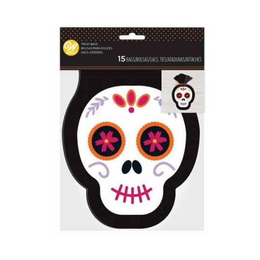 Gavepose Formet Som Hodeskalle Halloween Pk/15 Gavepose Formet Som Hodeskalle Halloween Pk/15