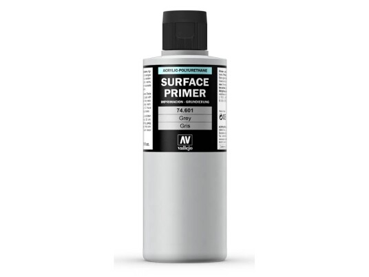 Vallejo 74.601 Grunning Metall Plastikk Polyvinylklorid Pvc Tre Ferdigmikset Grå 02 L 1 Stykker