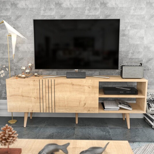 Andifli Tv-benk 160x38,6 cm - Blå Andifli Tv-benk 160x38,6 cm - Blå