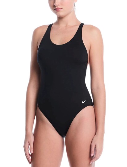 NIKE SWIM Nike Essential Scoop Neck One Piece   Black   XS