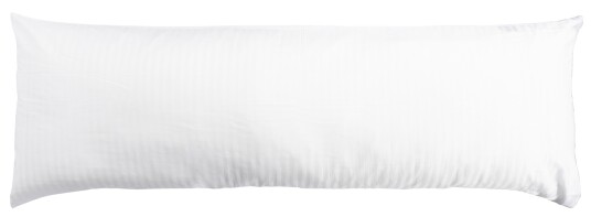 Borg Living Putetrekk - 50x150 cm - 100% Bomullssateng - Stripet Hvit