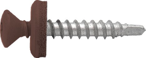 Ejot 860653 Fasadskrue TX20, lav profil, 4,8x35 mm, 250-pakning Brun, Innfesting