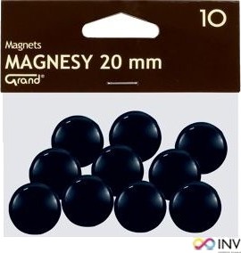 Grand Magnetkroker 20 Mm 10 Stk Svarte Mgk0080025