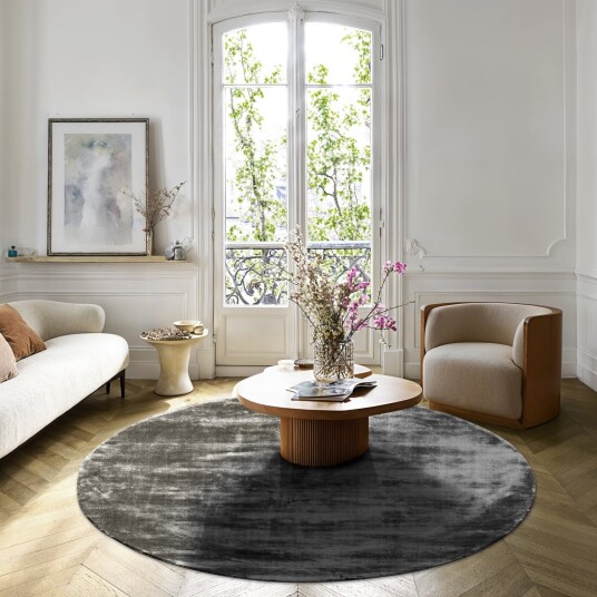Rundt teppe Jodhpur Special Luxury Edition Viskose grå Størrelse: Ø 200 cm Rundt teppe Jodhpur Special Luxury Edition Viskose grå Størrelse: Ø 200 cm