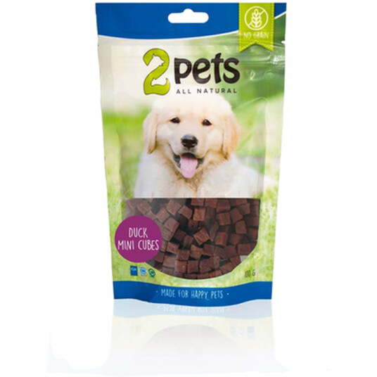 2 Pets MiniCubes And 400 g - Naturlige Treningsgodbiter for Hund