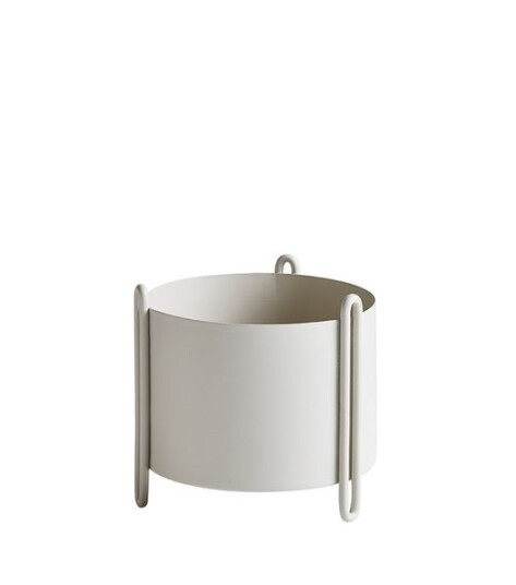 Woud Pidestall flowerpot, grey