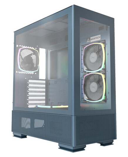 Montech Sky Two Miditower Kabinett Blå med ATX og Micro-ATX Støtte