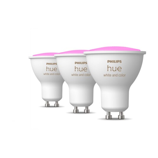 Philips Hue GU10 3 pakning - White og farget Philips Hue GU10 3 pakning - White og farget