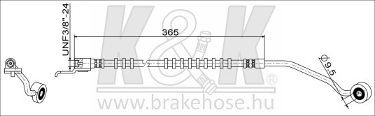 Bremseslange K&K FT3518