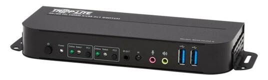 Tripp Lite 2-Port HDMI KVM Switch 4K 60Hz med USB og IR-fjernkontroll