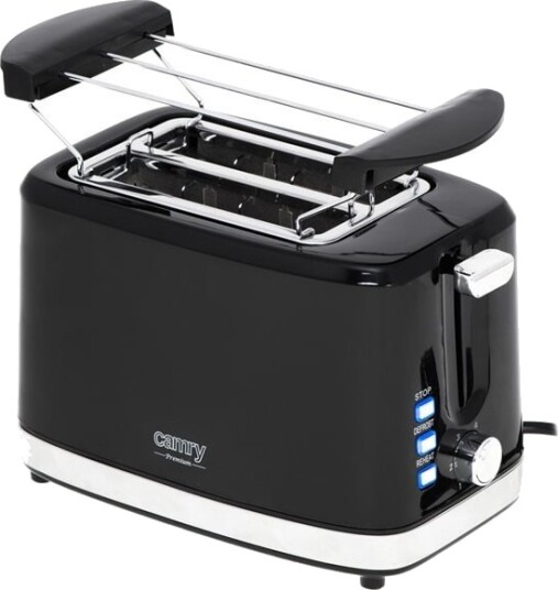 Camry CR 3218 2-Skivers Brødrister 900W med Manuell Stopp og Oppvarming, Svart
