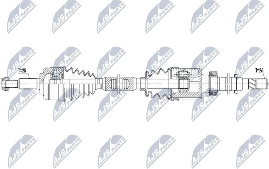 NTY NPW-RE-225 Drivaksel