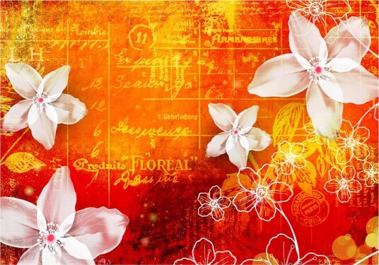 Fototapet Floral Notes II 300x210 - Artgeist sp. z o. o.