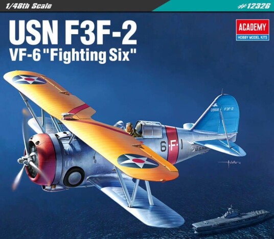 Academy USN F3F-2 US Navy Jagerfly Modellbyggesett 1:48
