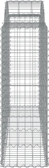 vidaXL Gabionkurver buede 12 stk 200x50x120/140 cm galvanisert jern