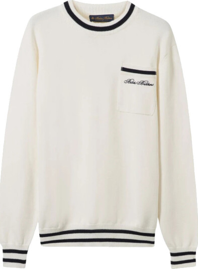 Brooks Brothers Herre Strikkevarer Hvit S,